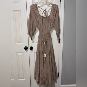 Free People Long Sleeve evening dress party backless sexy comfy travel casual